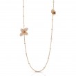 PASQUALE BRUNI 18K ROSE GOLD GIARDINI SEGRETI OPERA NECKLACE WITH WHITE AND CHAMPAGNE DIAMONDS
