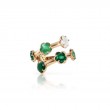 PASQUALE BRUNI 8K ROSE GOLD GREEN STONE AND OTHER COLOR STONE FIGLIA DEI FIORI. SIZE14, GLD WT-3.33
