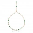 PASQUALE BRUNI 18K ROSE GOLD FIGLIA DEI FIORI GREEN,LT.GREEN AND MOP STONES. NECKLACE GLD-8.00 OTHER STONES-13.00