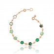 PASQUALE BRUNI 18K ROSE GOLD FIGLIA DEI FIORI GREEN,LT.GREEN AND MOP STONES. BRACELET GLD-3.53 DIA-0.01, OTHER STONES 5.12