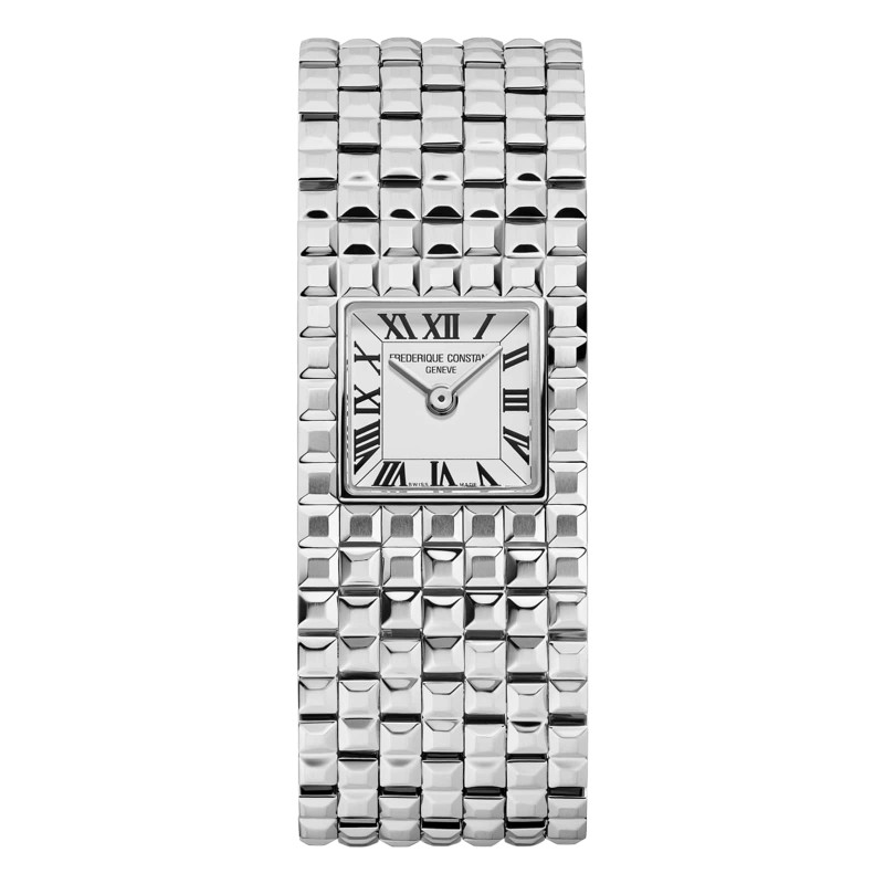 Stainless Steel Classics Manchette with White Dial