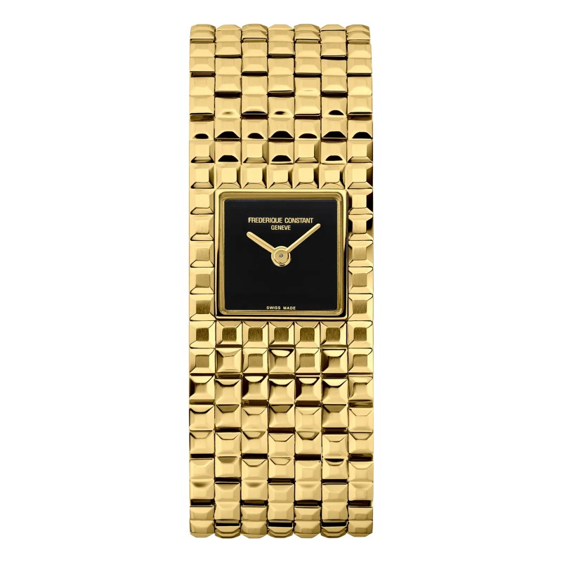 26mm Yellow Gold-Plated Classics Manchette with Black Dial