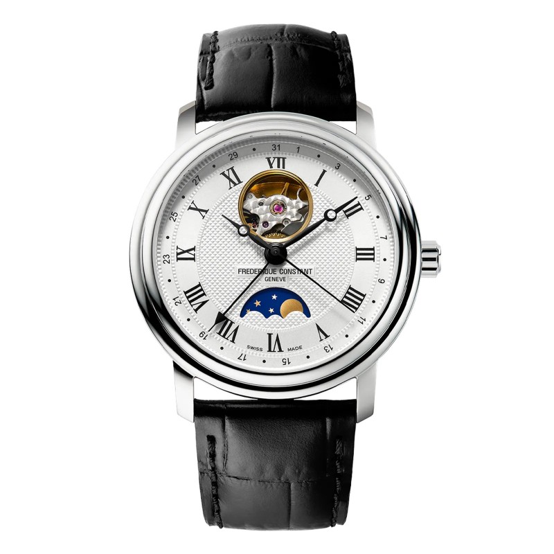 40MM Stainless Steel Classics Heart Beat Moonphase Date