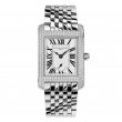 36mm Stainless Steel Classics Carrée Small Seconds with Diamonds (1.19ct)
