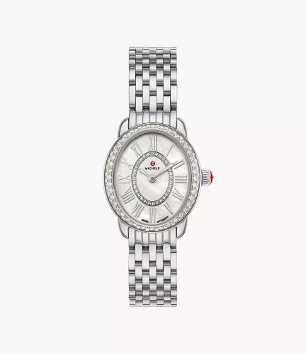 Serein Oval Diamond Stainless Steel Watch