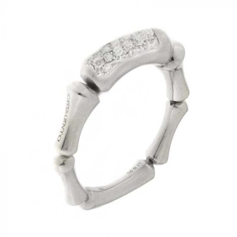 Chimento Wg Thin Bamboo Ring W/1 Diamond Link .30Pts.