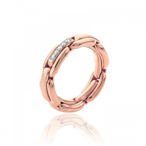 CHIMENTO 1K ROSE GOLD DIAMOND CONNECTION X-TEND RING 0.05 VS-G.