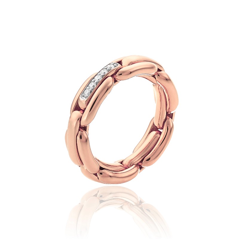 CHIMENTO 1K ROSE GOLD DIAMOND CONNECTION X-TEND RING 0.05 VS-G.