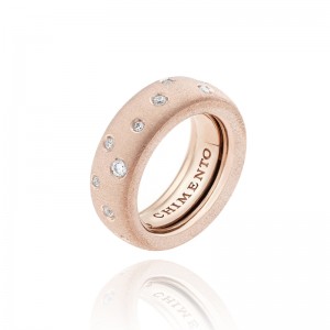 CHIMENTO 18K ROSE GOLD DIAMOND BRIO RING 0.44 VS-G 9.60GR.