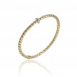 CHIMENTO 18K YELLOW GOLD STRETCH SPRING BRACELET. 