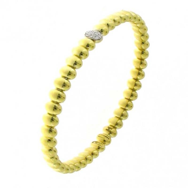 18K WHITE AND YELLOW GOLD ARMILLAS BRACELET WITH DIAMONDS.