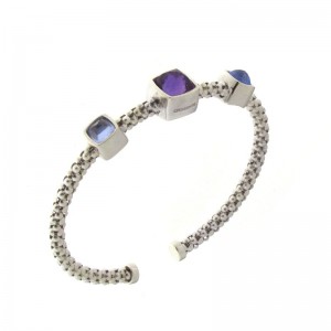 Chimento Stretch Gems Amethyst & Topaz Bracelet