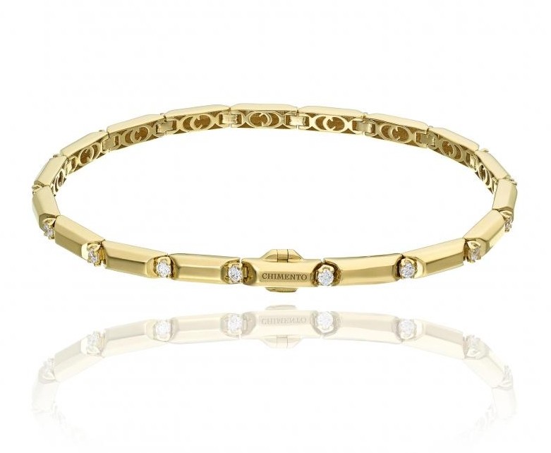 CHIMENTO 18K YELLOW GOLD AND DIAMOND CHOCOLAT BRACELET