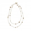 18K PINK GOLD ARMILLAS ACQUA NECKLACE WITH DIAMONDS.