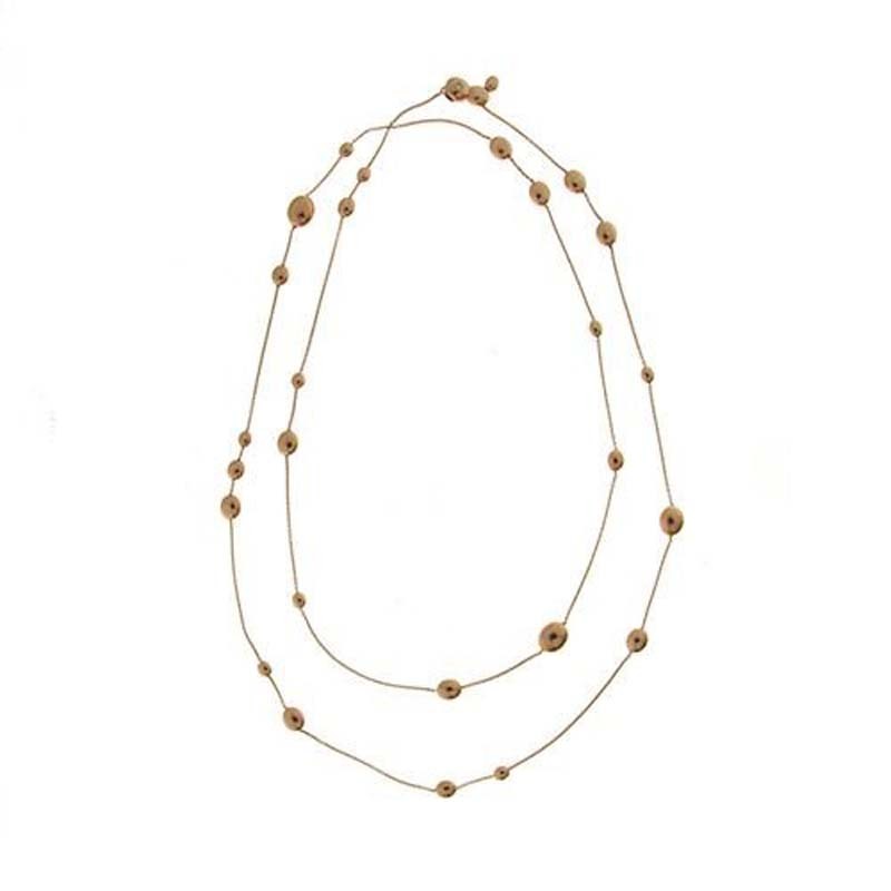 18K PINK GOLD ARMILLAS ACQUA NECKLACE WITH DIAMONDS.