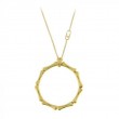 CHIMENTO YG BAMBOO OPEN CIRCLE PENDANT