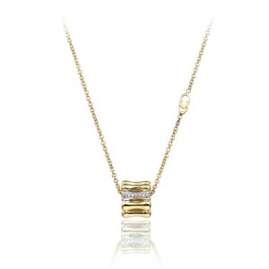 Chimento Bamboo Over Diamond Necklace