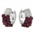 CHIMENTO WG HUGGIES DIAMONDS TOP RUBIES BOTTOM DIAS .55PTS RUBY 1.61CTS.