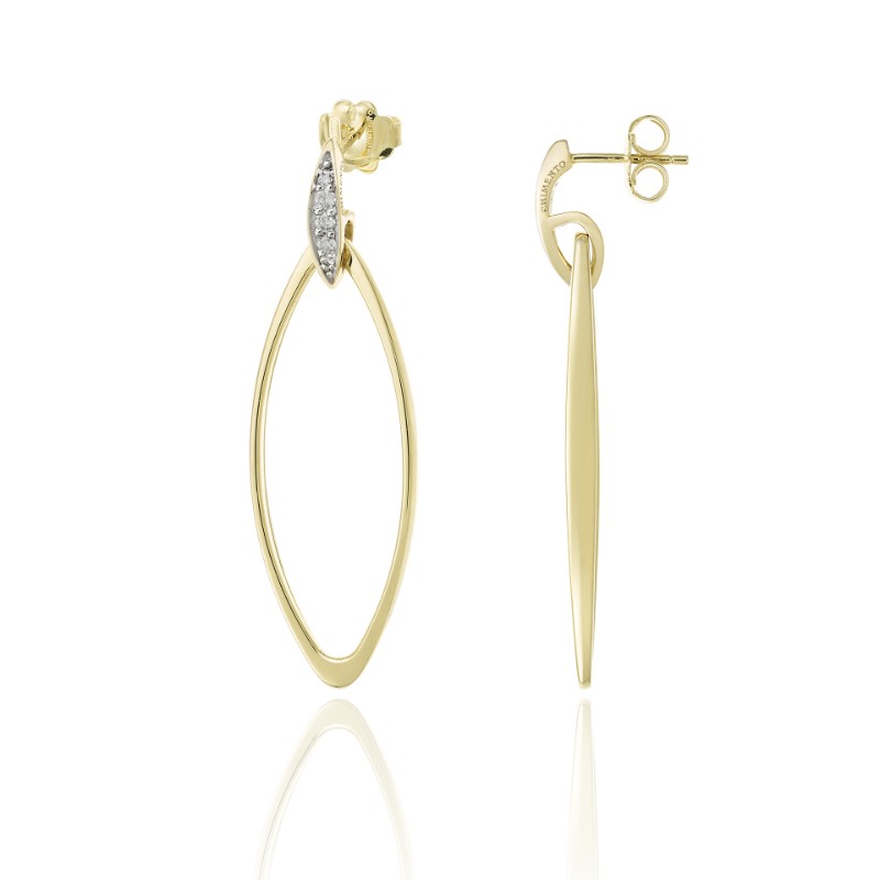 CHIMENTO 18K YELLOW GOLD DIAMOND LINK SENSI EARRINGS 0.17 VS-G.