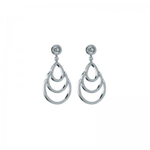 open dia circelw/1 dia ctr open pear w/2 dia curves drop ear. DAMINAI 1.86CTS