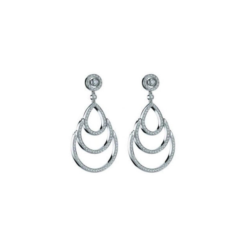 open dia circelw/1 dia ctr open pear w/2 dia curves drop ear. DAMINAI 1.86CTS