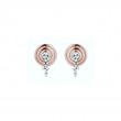 3 pink gold circels w/cluster dias drop SOPHIA LOREN COLLECTION.