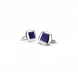 DAMIANI SILVER LAPIS CUFFLINKS.