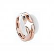 DAMIANI RG W/WHITE AGATE BARS FRONT RING.