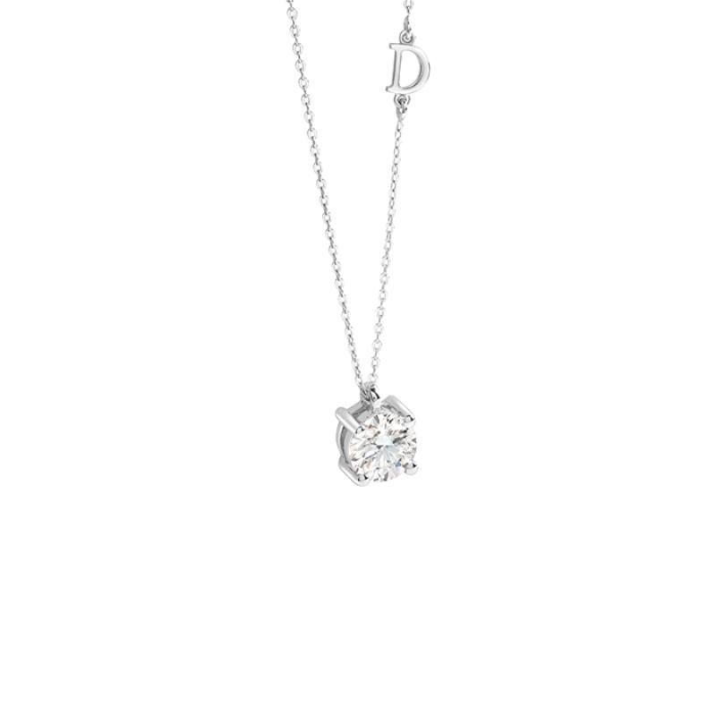 Damiani 18k white gold diamond necklace .2100 ctw. 