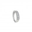 Damiani 18k White Gold Diamond Ring Size 13 Diamond 0.41ctw.