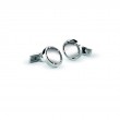 DAMIANI STEEL AND PINC GOLD DOTS CUFFLINKS.