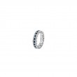 18K WHITE GOLD DIAMOND AND SAPHIRE WEDDING BAND 0.3000 DIA, 0.600CT-SAPH.