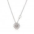 DAMIANI 18K WHITE GOLD DIAMOND MARGHERITA NECKLACE. 