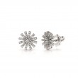 DAMIANI MARGHERITA WHITE GOLD DIAMOND FLOWER EARRINGS 0.5060.