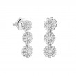 Damiani 18k White Gold Diamond Drop Earrings 0.71ctw.