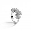 Damiani 18k white gold diamond earring .7010 ctw. 