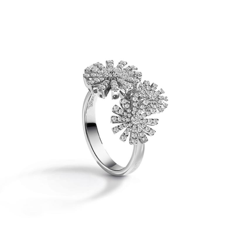 Damiani 18k white gold diamond earring .7010 ctw. 