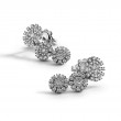 DAMIANI 18K WHITE GOLD DIAMOND MARGHARITA EARRINGS 0.07220. 