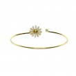 Damiani 18k Yellow Gold Flower Diamond Citrine Quartz Bracelet Diamond 0.32ctw.