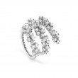 18K WHITE GOLD AND DIAMOND MIMOSA 3-WRAP RING SIZE 12-14 DIA-1.1900.