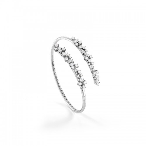 Damiani 18k White Gold Mimosa Bracelet with Diamonds 2.02ctw.