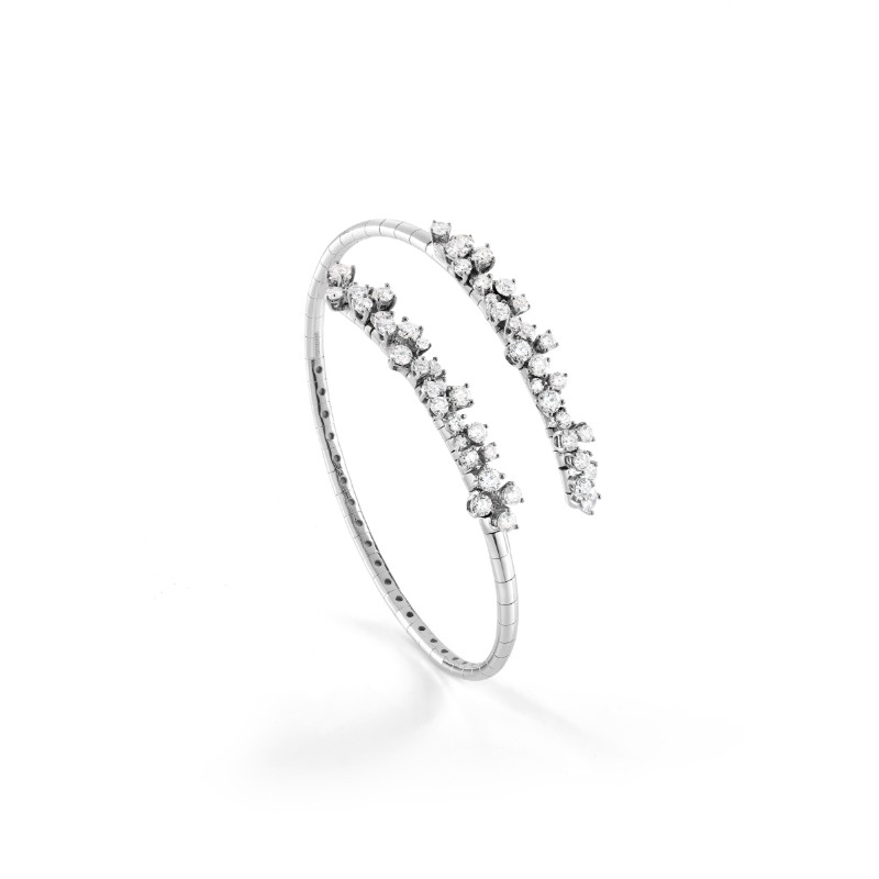 DAMIANI MIMOSA 18K WHITE GOLD AND DIAMOND BRACELET SIZE M