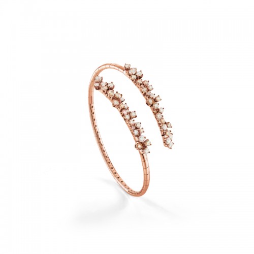 DAMIANI MIMOSA 18K ROSE GOLD AND DIAMOND BRACELET SIZE M