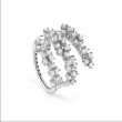 Damiani 18k white gold diamond ring 1.15 ctw. 
