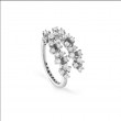 Damiani 18k white gold diamond ring .7200 ctw. 