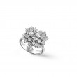 DAMIANI 18K WHITE GOLD DIAMOND MIMOSA RING SIZE 13 DIA-1.73CT. 