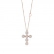 Damiani 18k pink gold diamond necklace .5900 ctw. 