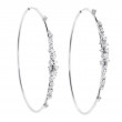 Damiani 18k white gold diamond earrings .65ctw. 