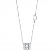 Damiani 18k White Gold Diamond Square Necklace 0.21ctw.