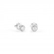 Damiani 18k white gold diamond earrings studs .50 ctw. 